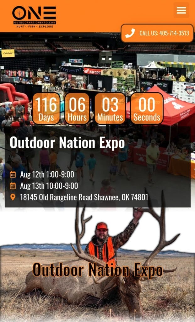 Screen Shot of Outdoor Nation website on a mobile screen